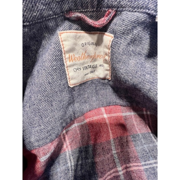 Men's Red Plaid Weatherproof Long Sleeve Button Up Size M - Picture 4 of 5